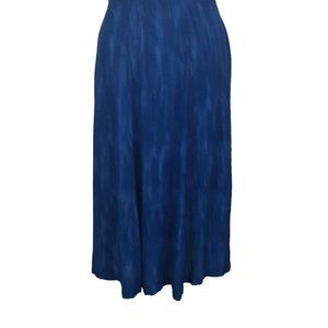 N Touch Vintage Womens Blue Rayon A-Line‎ Midi Skirt, size 10, 26 – 30 waist